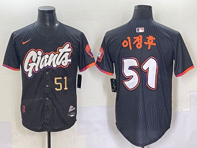 Men 2025 San Francisco Giants #51 J.H.Lee Black Joint Name Nike MLB Jersey style 42->san francisco giants->MLB Jersey